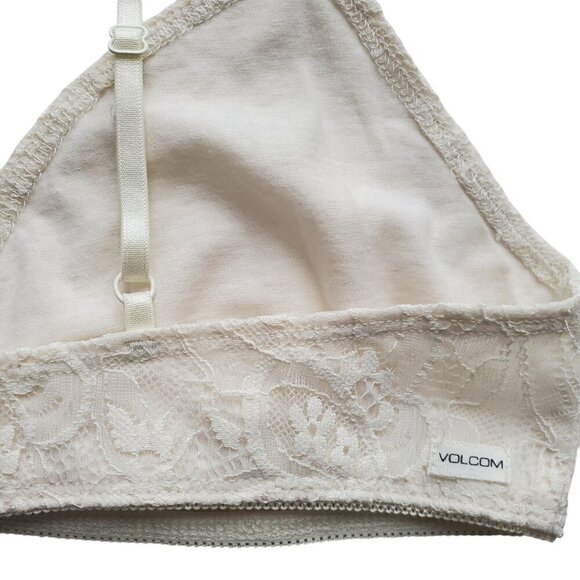 NWT VOLCOM Strappy Lace Bralette Stone Row Collection Stoned Rose (Off White) M - Picture 8 of 16